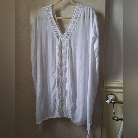 Swim cover L white, gauzy - Picture 8 of 9